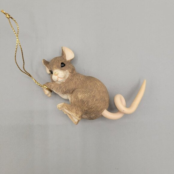 Charming Tails Hang In There Christmas Ornaments 3 Mice Pale Version Early - Picture 6 of 12